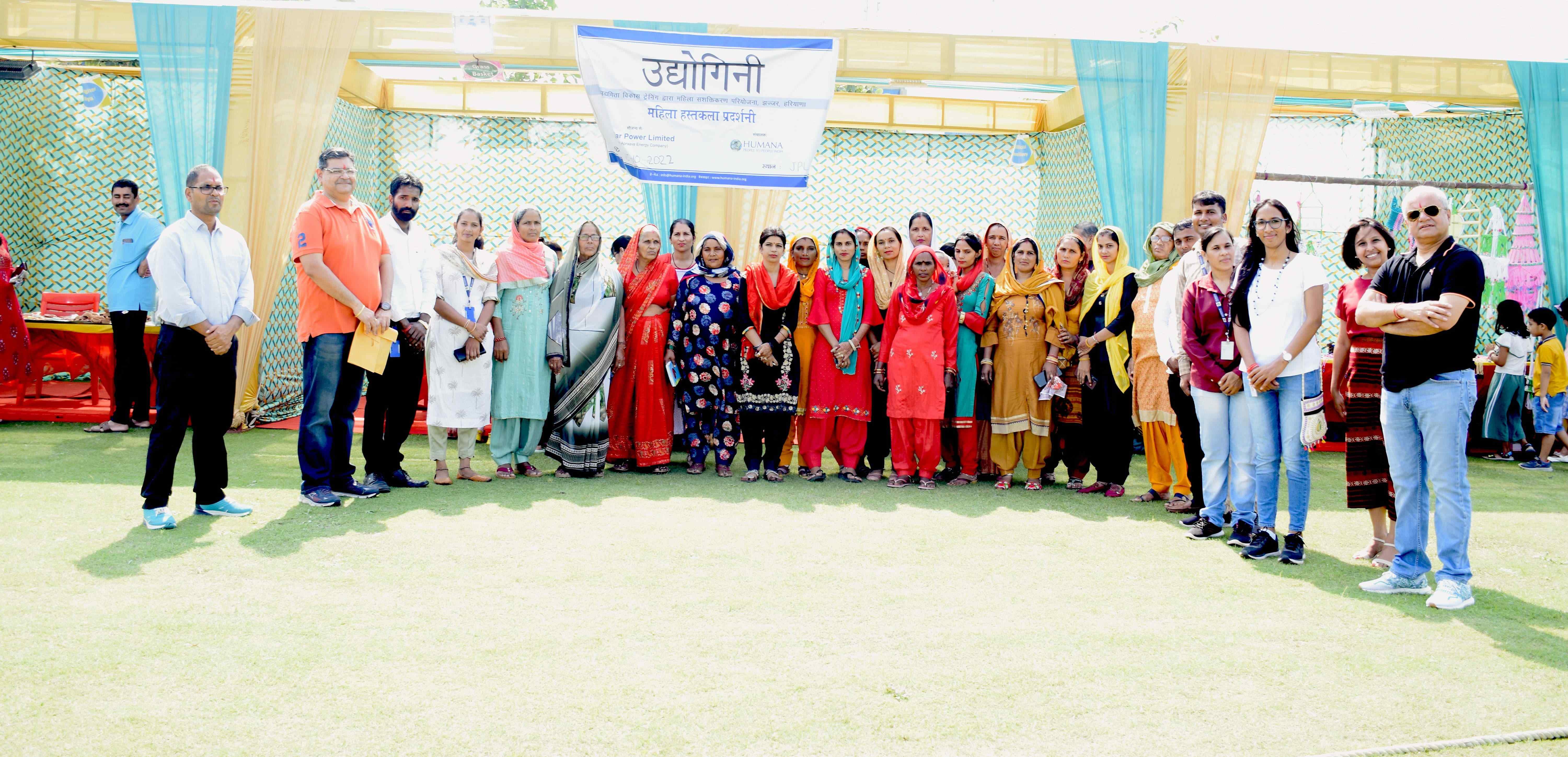 Udyogini women showcased handmade products in an exhibition at Jhajjar Power Limited Plant