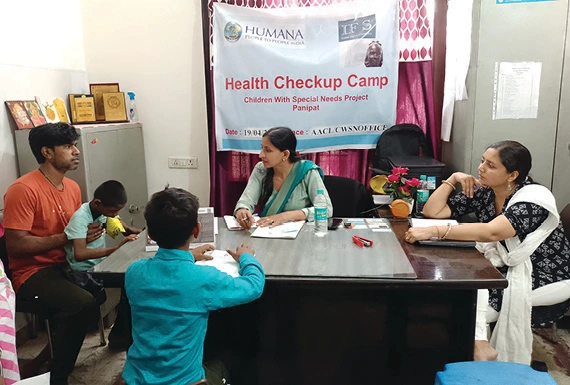 HPPI’s Children with Special Needs Project Panipat organised a health check-up camp on 19 April 2024 in collaboration with the District Early Intervention Center (DEIC), Civil Hospital, Panipat for specially abled children.
31 children were provided consultancy and family members were counselled regarding special care to the children. All the participants' children were connected to the National Child Health Program and were provided Rashtriya Bal Swasthya Karyakram (RBSK) Cards.