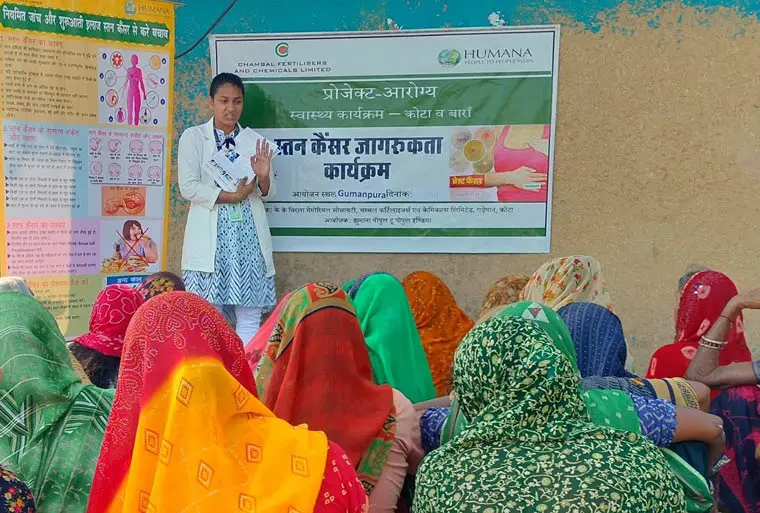 Project Arogya is strengthening healthcare access across 31 villages and 59 educational institutes under two PHCs in Kota and Baran districts of Rajasthan. HPPI is implementing the Project in partnership with KK Birla Memorial Society and being supported by CSR, Chambal Fertilisers & Chemicals Ltd. Throughout the year, the Project worked to strengthen primary healthcare services and build awareness around communicable and non-communicable diseases, maternal health and hygiene.